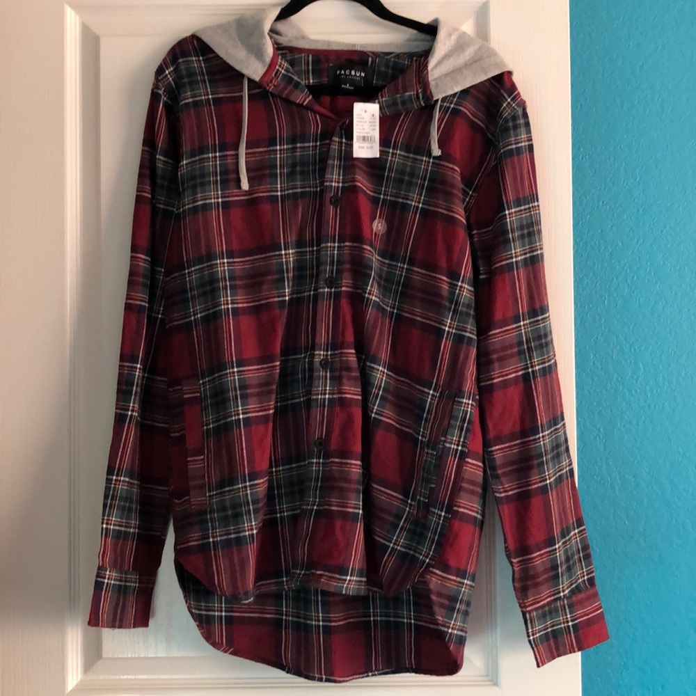 PacSun Hooded Flannel